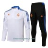 Sudadera De Entrenamiento Trajes Real Madrid Cremallera De Cuarto 2022-23 Azul Blanco - Hombre